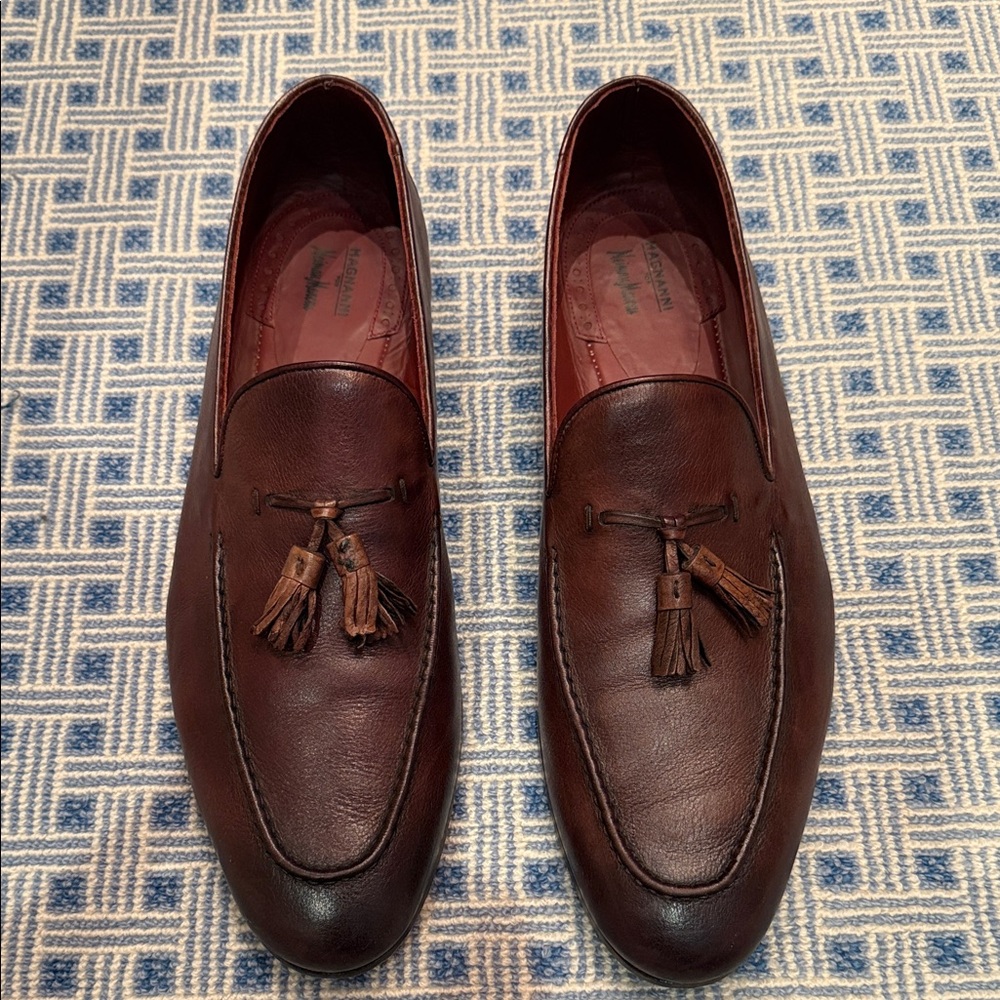 Magnanni for Neiman Marcus Tassel Loafers - Brown Patina Leather - US 13